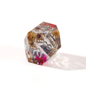 Flower Resin Dice Set DND Dice Set 7pcs Polyhedral Dice Set D100 Dice
