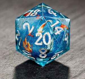 blue liquid core dice