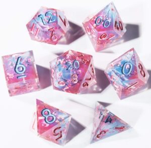 pink dnd dice set