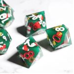 Green Resin Game Dice