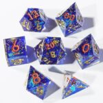 Custom Blue Resin Dice Set