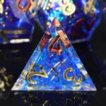 Custom Blue Resin Dice Set