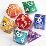 Custom Rainbow Resin Dice Set