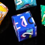 Custom Rainbow Resin Dice Set